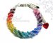 Sparkling Rainbow Swarovski Twist Bracelet