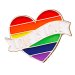 Rainbow heart Love is Love Lapel Pin