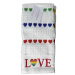 Isaac Mizrahi Love Hearts Pride Rainbow Kitchen Towels Love set of three