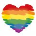 PrideOutlet Reflective Rainbow Pride 4" Inch Heart Bumper Sticker