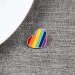 Retro Rainbow Heart Lapel Pin