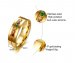Gold Stainless Steel Cubic Zircon Unisex Alliance Rainbow Promise Ring