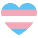 PrideOutlet Reflective Transgender Pride 4" Inch Heart Bumper Sticker